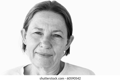 Sad Old Woman Portrait