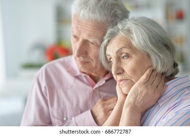 Sad Senior Couple