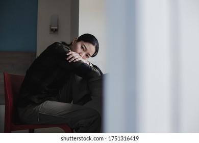 sad serious woman.depressed emotion panic attacks alone sick people fear stressful.crying begging help.stop abusing domestic violence,person with health anxiety, bad frustrated exhausted feeling down - Shutterstock ID 1751316419