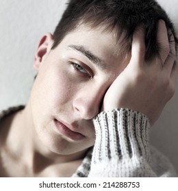 Sad and Tearful Teenager Portrait closeup