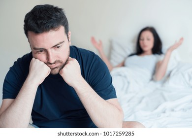 Sad and thoughtful man after arguing with his girlfriend