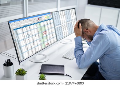 Sad Tired Medical Coding Bill And Spreadsheets Analyst
