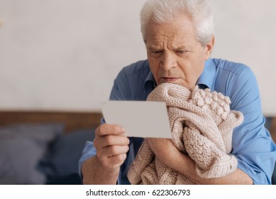 Sad Unhappy Man Reading A Note