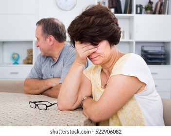 Sad Woman Experiencing Family Problems With Partner Indoors 