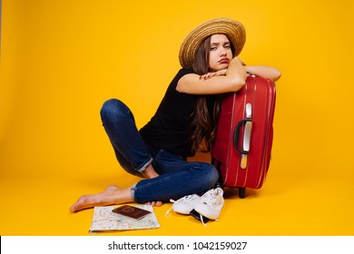 Sad Woman With A Suitcase, Independent Travel