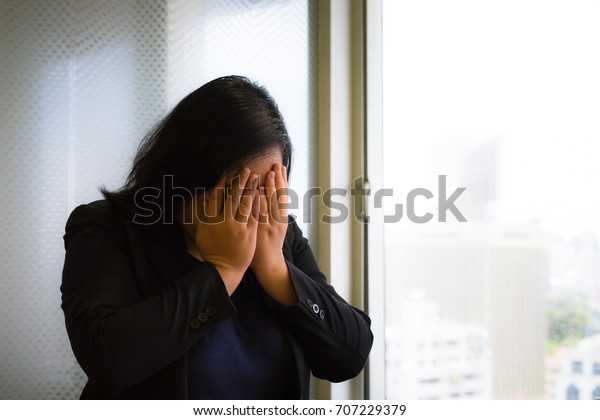 Sad Working Woman Crying Officefemale High Stock Photo (Edit Now) 707229379