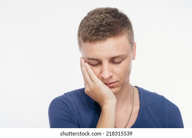 Sad Young Man Covered His Face Stock Photo 218315509 | Shutterstock