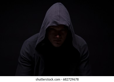 Sad Young Man Hood Stock Photo 682729678 | Shutterstock