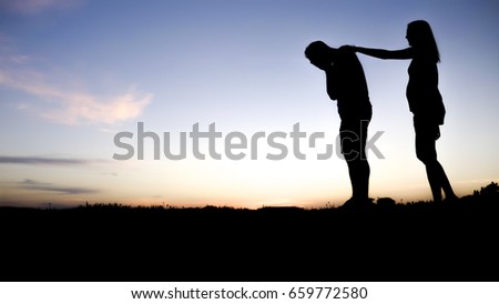 Similar – Image, Stock Photo golfing the sun Joy Sports