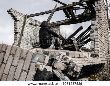 Similar – Image, Stock Photo On the ruins of the past…