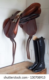 Saddle And Riding Boots