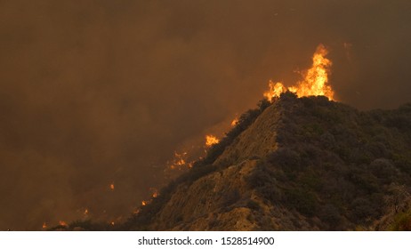 Saddleridge Fire Los Angeles County nahe Santa Clarita, Porter Ranch, Sylmar California Wildfire