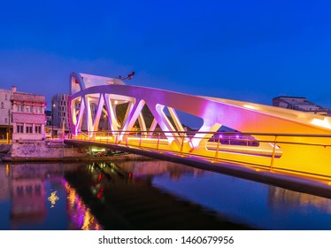 Sadi Carnot Bridge At Sunrise In Sète In The Hérault In Occitania, France