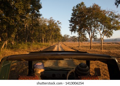 Safari Jeep Kanha Meadows At Sunrise