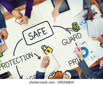 Safe Data Protection Storage Security Guard Concept