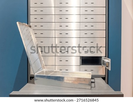 Safe deposit boxes. Opened Depository cells