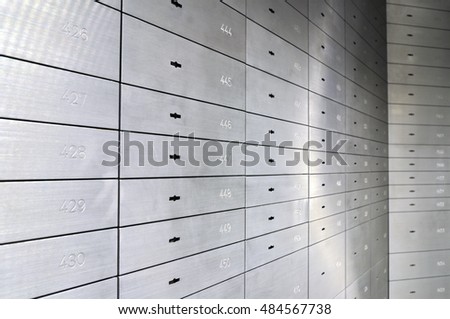 Safe lockers, Safe deposit boxes of an German bank