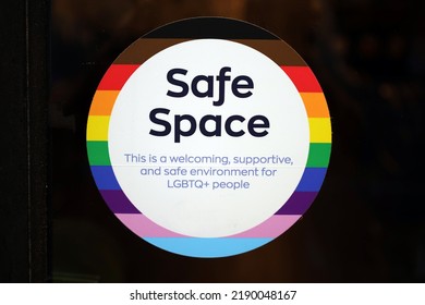 Safe Space Sticking Letting Everyone Know They Are Welcome. 