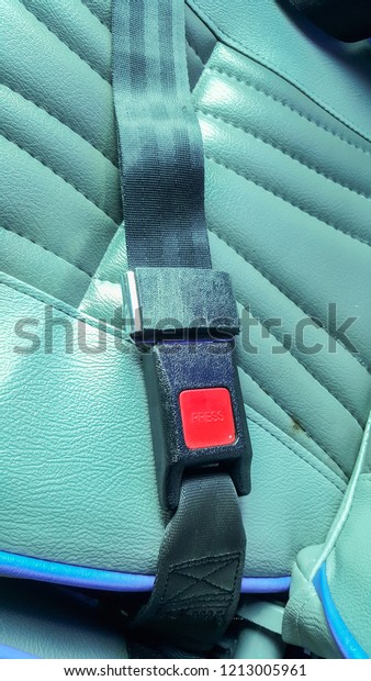 the safety belt on the bus with \
