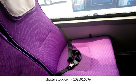 Safety Belt On The Bus Seat