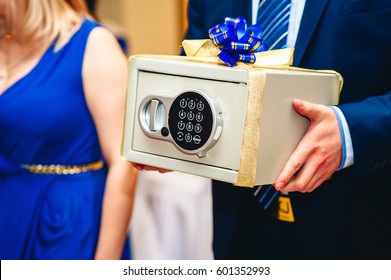 Safety Box With Electronic Lock. A Wedding Gift For Storing Money, Unusual Wedding Gift