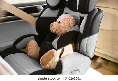 Safety car seat for baby  with teddy bear