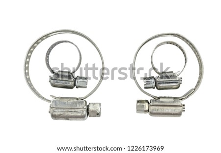 Similar – Image, Stock Photo metal plumber clamp in color background