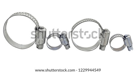 Similar – Image, Stock Photo metal plumber clamp in color background
