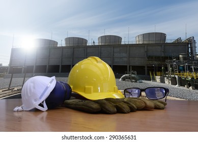  Safety Equipment For Work Outdoor At Utility Construction Site.