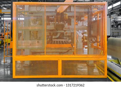 Safety Fence,  Safety Guard Protection, Machine In Factory Made From Steel