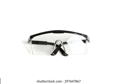 Safety Glasses On Isolated