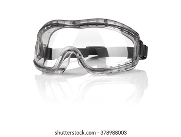 Safety Goggles Isolated On White Background 