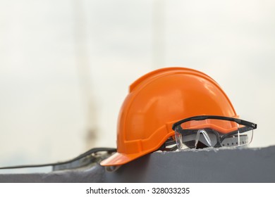 Safety helmet and goggles