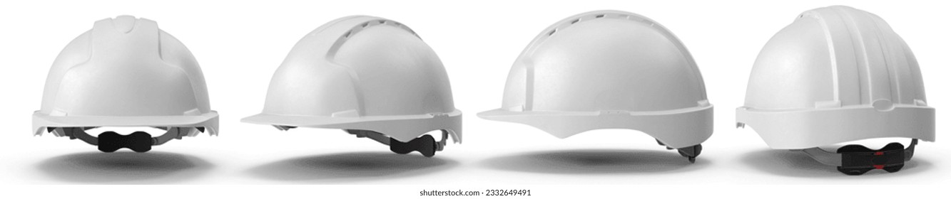 Safety helmet mockup on blank background, hard helmet