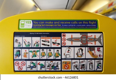 Safety Informations panel on a boeing