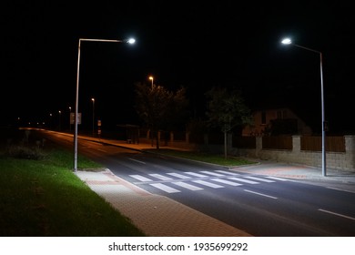 Safety led lighting system on pedestrian crossing, improving visibility of pedestrians for car drivers and reducing fatal accident risk