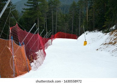 Safety Net On The Ski Slope