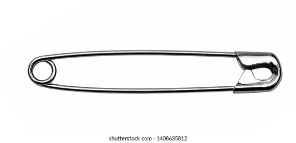 safety pin isolated on white background 