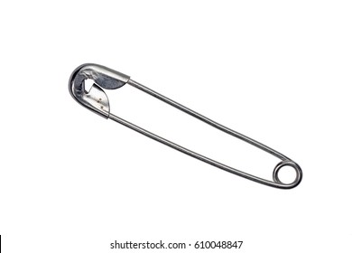 Safety Pin Isolated On White Background