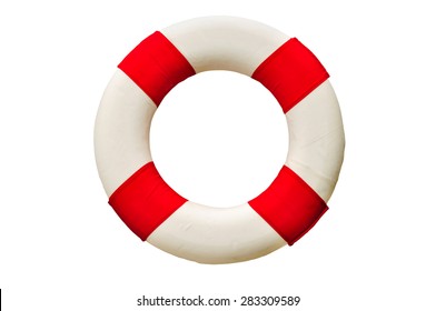 Safety Ring (lifebuoy) Isolated On White Background.