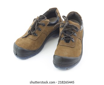 Safety Shoes Isolated And White Background