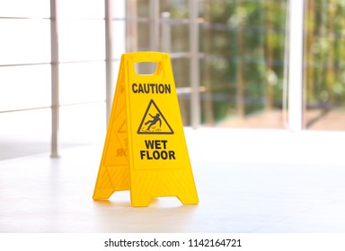 Safety Sign Phrase Caution Wet Floor Stock Photo 1142164721 | Shutterstock