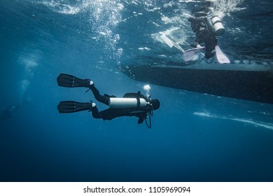 Safety Stop Of Divers