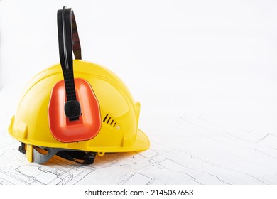 safety work protective accessories, occupational Safety and Health, anti noise headphones, builder's hard hat