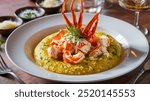 Saffron Lobster Risotto
Creamy risotto infused with saffron and chunks of tender lobster, each bite delivering a luxurious blend of sweet seafood and fragrant spices.