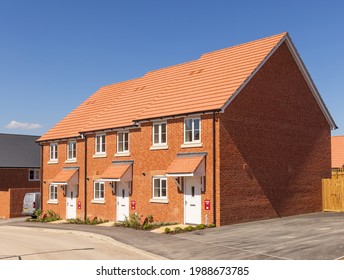 Saffron Walden, Essex. UK. June 8th 2021. Semi Detached New Build Homes.