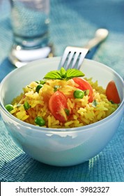 riz au safran avec des légumes