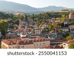 Safranbolu panoramic view from Hidirlik Hill at sunset. Visit Safranbolu background photo.