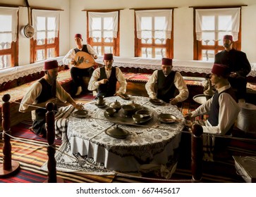 SAFRANBOLU, TURKEY - FEB 20: Sculptures Of A Typical Ottoman Middle Class Family Having A Supper In A Museum In Safranbolu, Turkey On Feb 20, 2013.