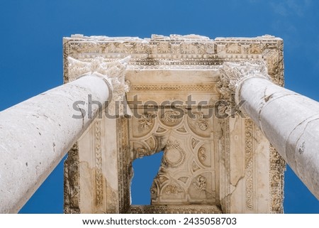 Sagalassos ancient city of Pisidia Nymphaeum of Antoninus Pius or Antonine nymphaeum ornament architectural detail